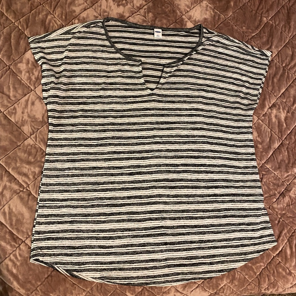 Old Navy short sleeve stripe top size large